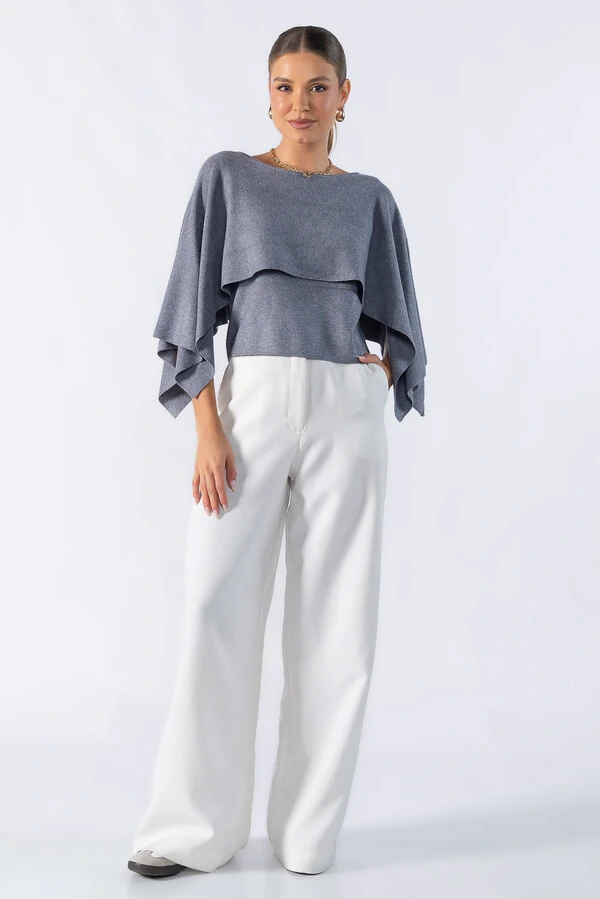 Blusa poncho fluida