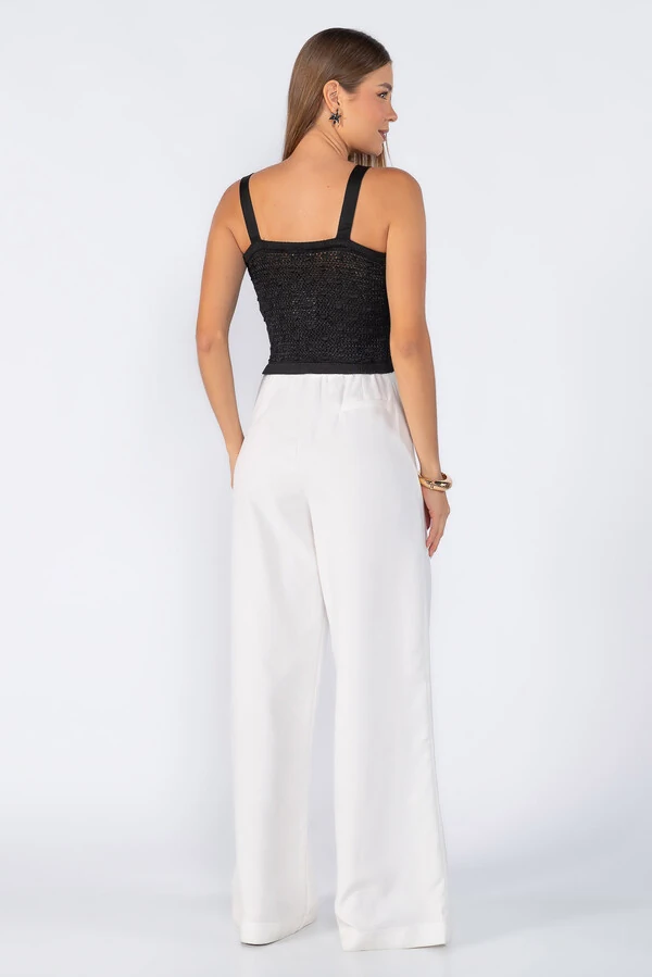 Cropped tricot texturizado