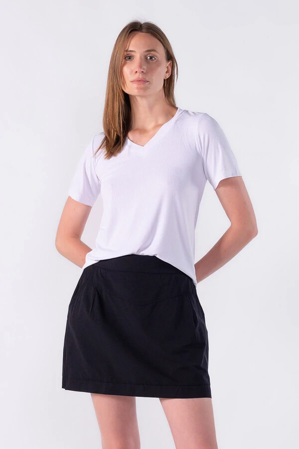 Blusa malha canelada basica