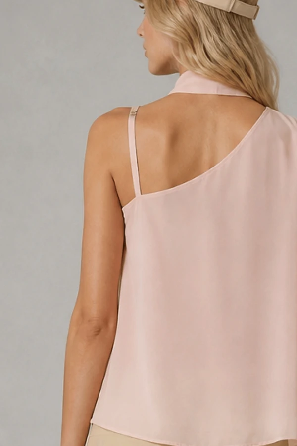 Blusa alça única com babado