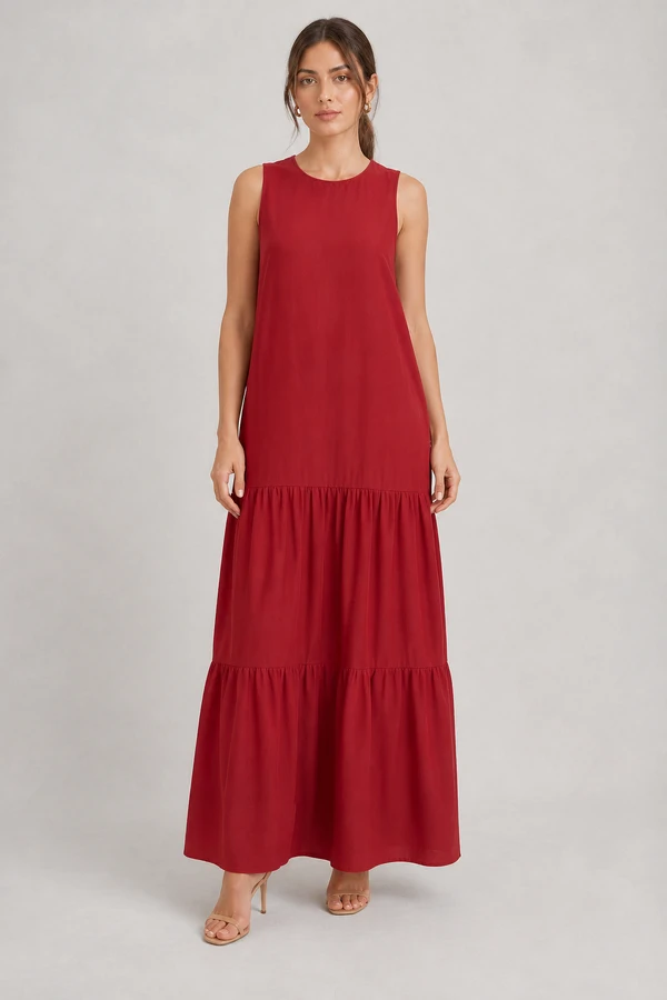 Vestido longo regata