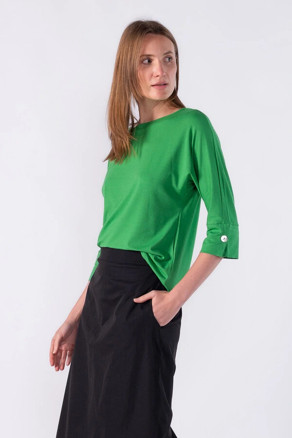Blusa malha manga morcego