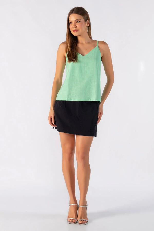 Regata basica decote v alça regulavel