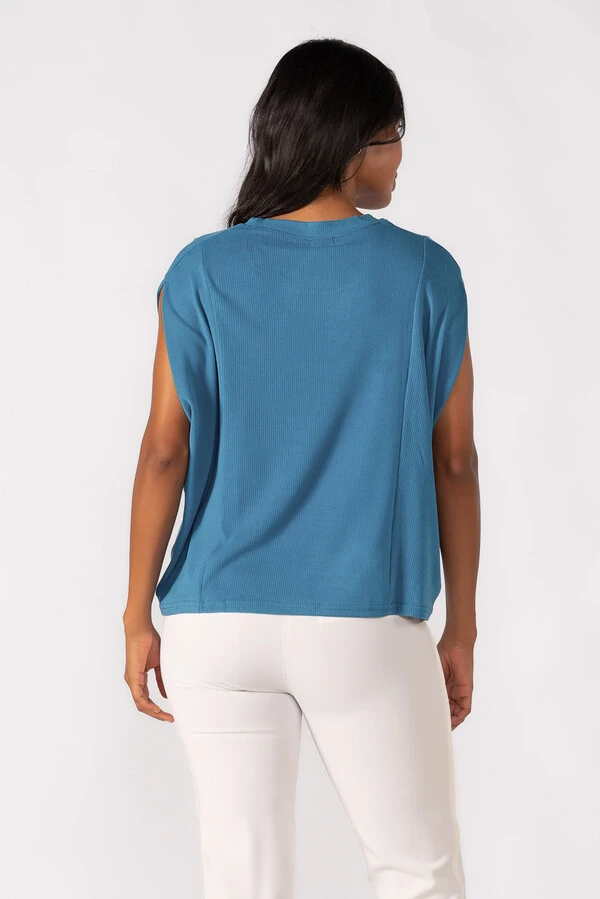 Blusa oversized canelada