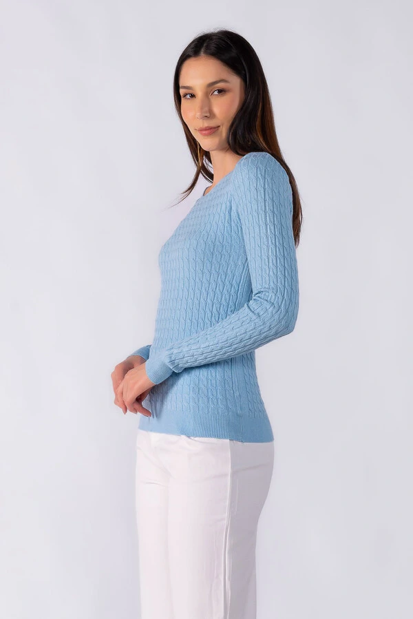 Blusa manga longa decote em v