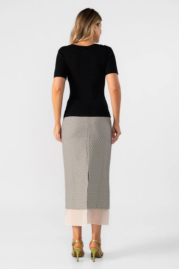 Blusa modal decote v