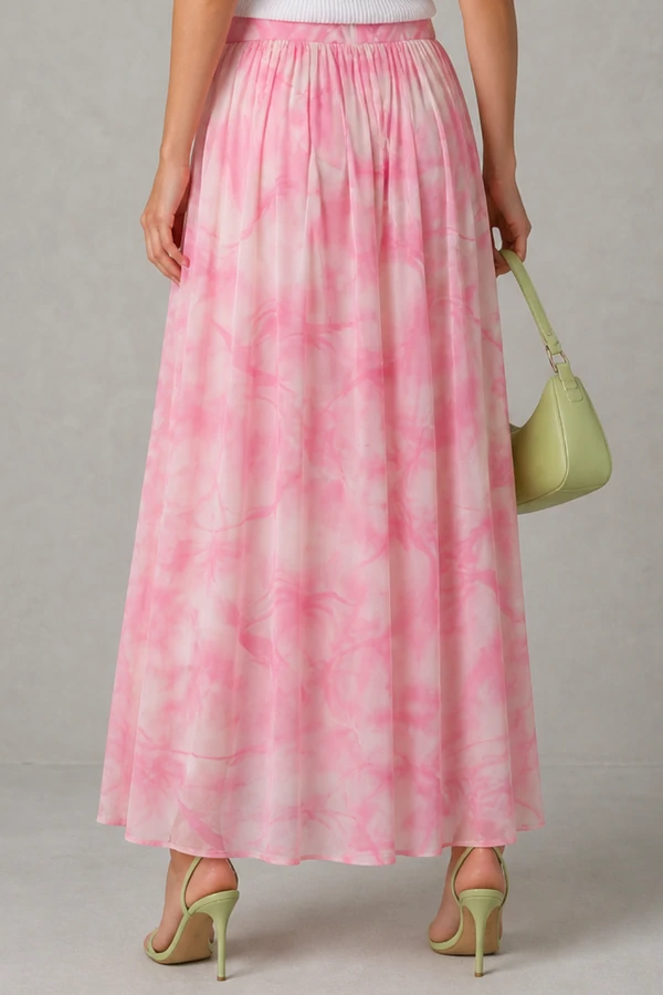 Saia longa tule tie dye