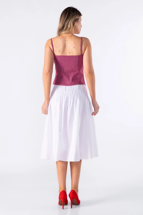 Blusa xadrez com botoes