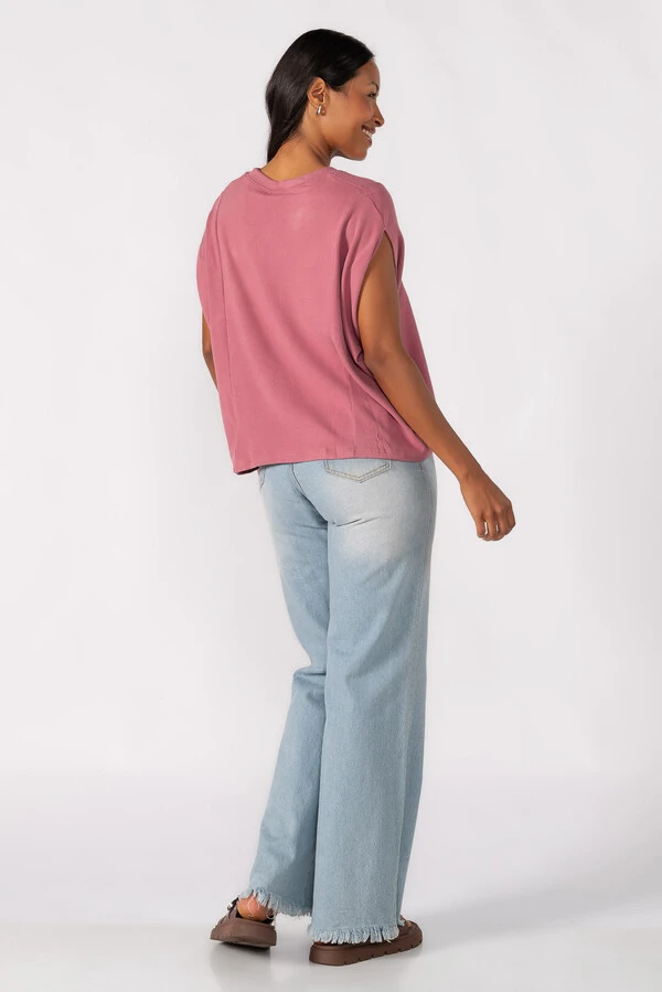 Blusa oversized canelada