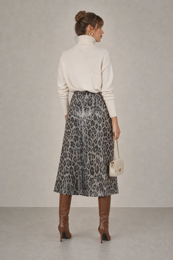 Saia animal print paete