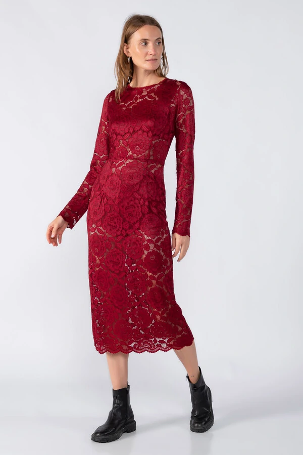 Vestido em renda top e short