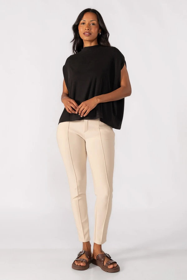 Blusa flanelada gola alta
