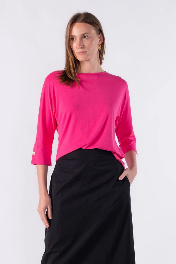 Blusa malha manga morcego