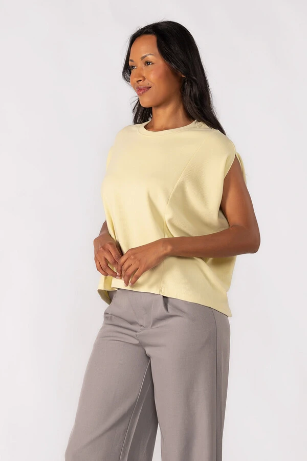 Blusa oversized canelada