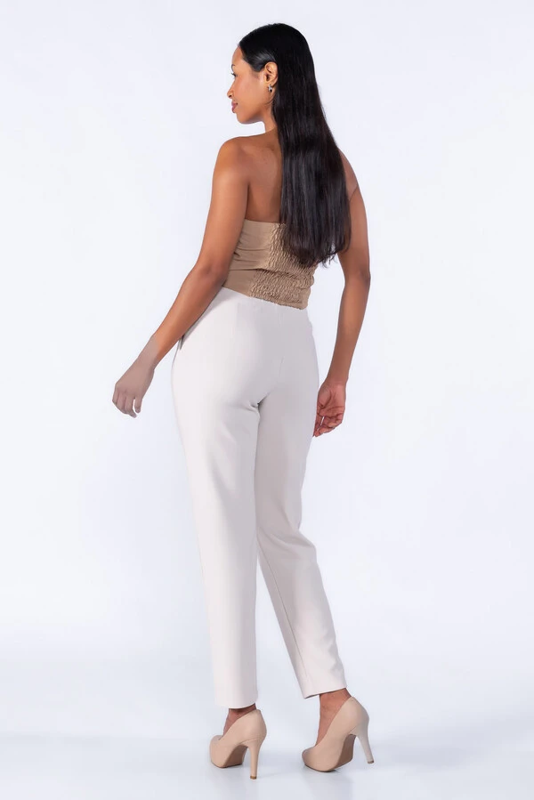Calça Elástico no Cos com Pregas
