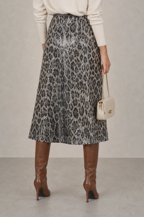 Saia animal print paete