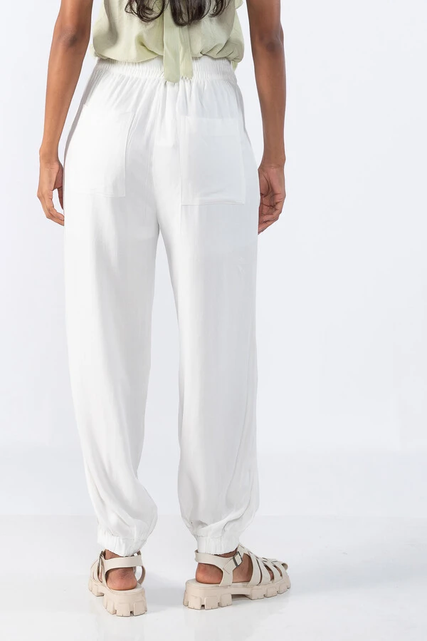 Calça Viscose com Elástico na Barra