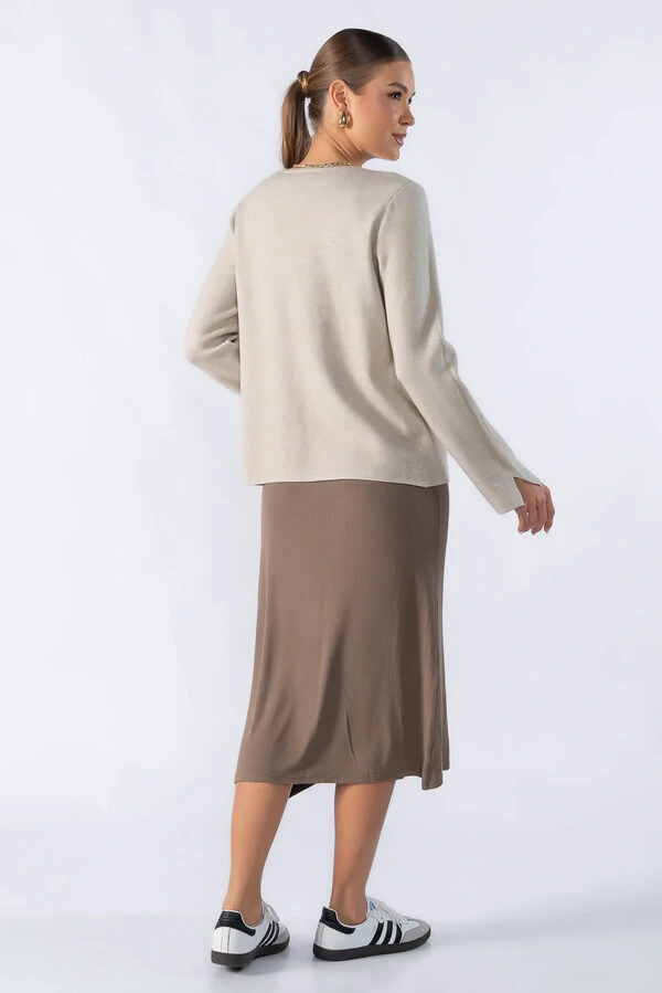 Cardigan com dois botões