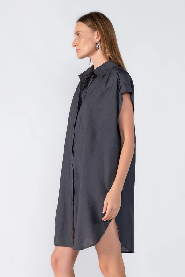 Chemise manga morcego com detalhe