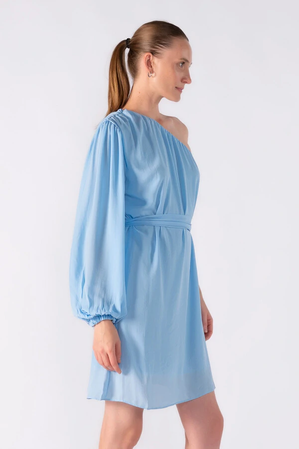 Vestido curto manga nula