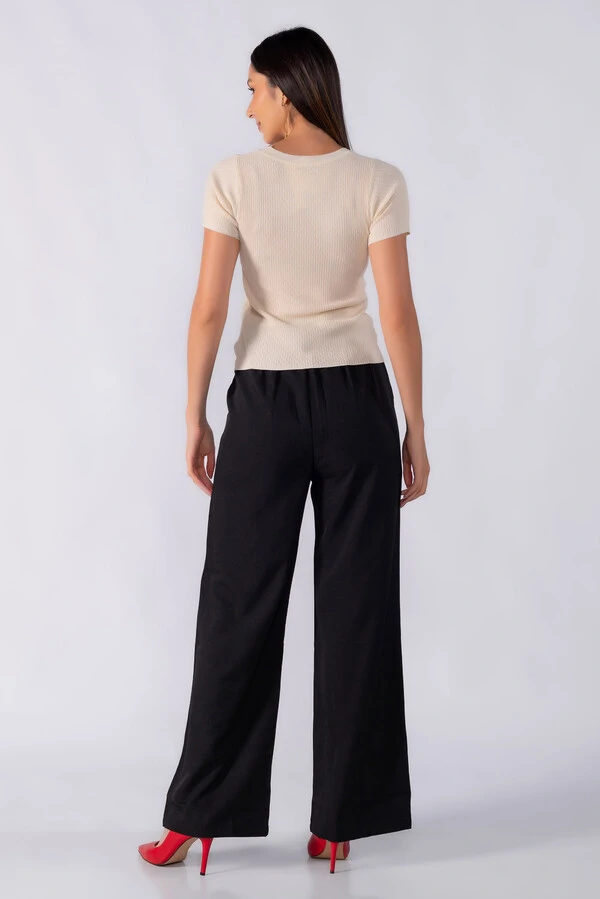 Blusa tricot manga curta