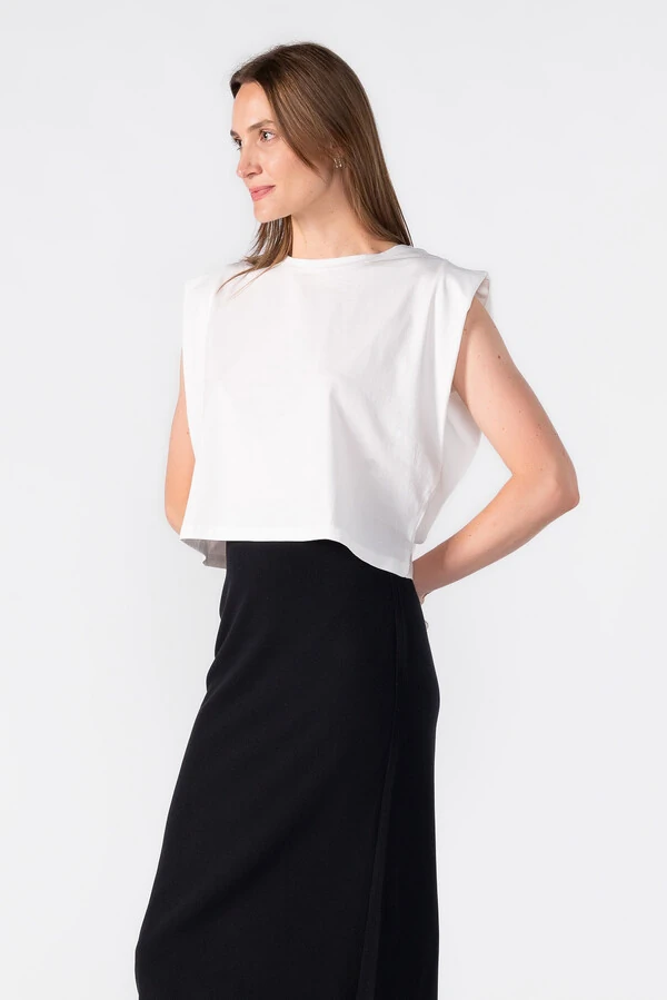 Blusa cropped muscle tee