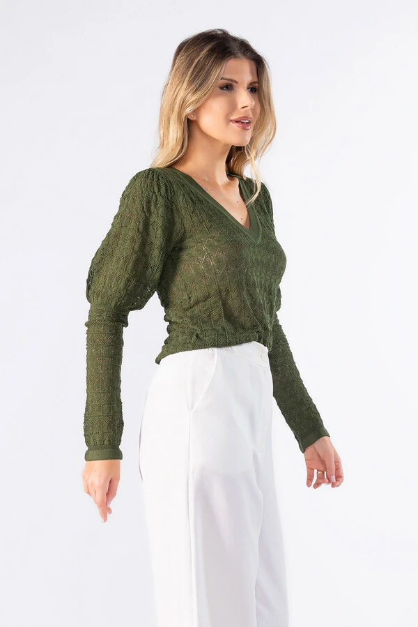 Blusa com manga bufante