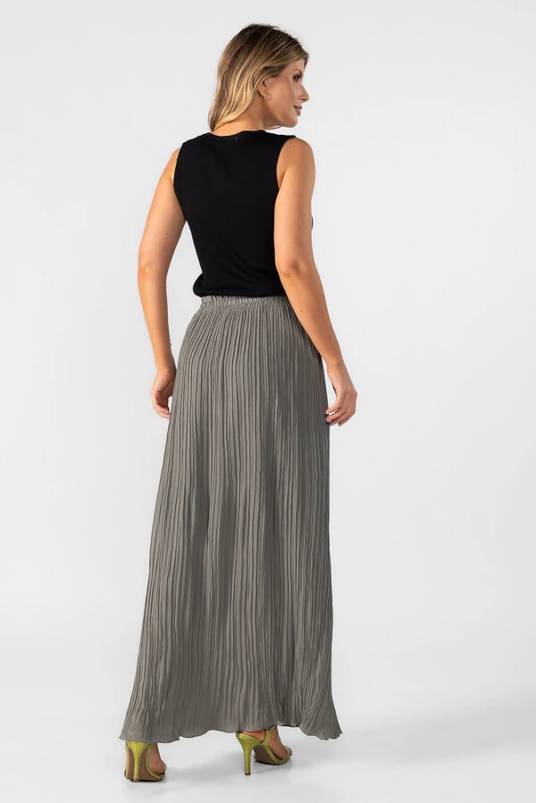 Saia longa plissada