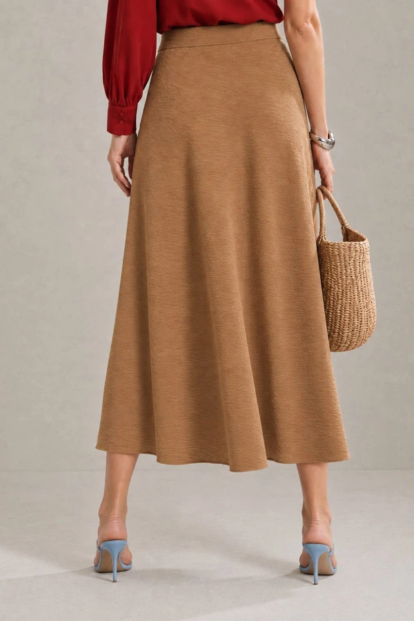 Saia Midi com Detalhe em Zebrinha