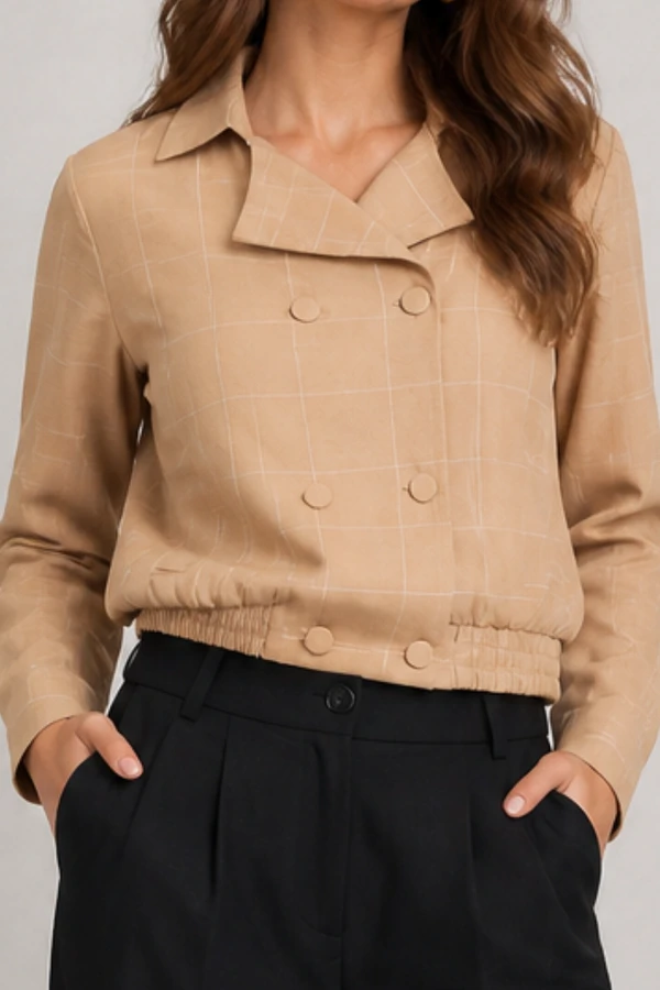 Jaqueta bomber botões frontal