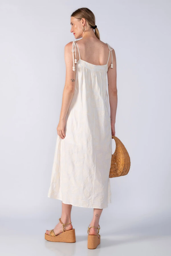 VESTIDO LONGO ALCA BORDADO
