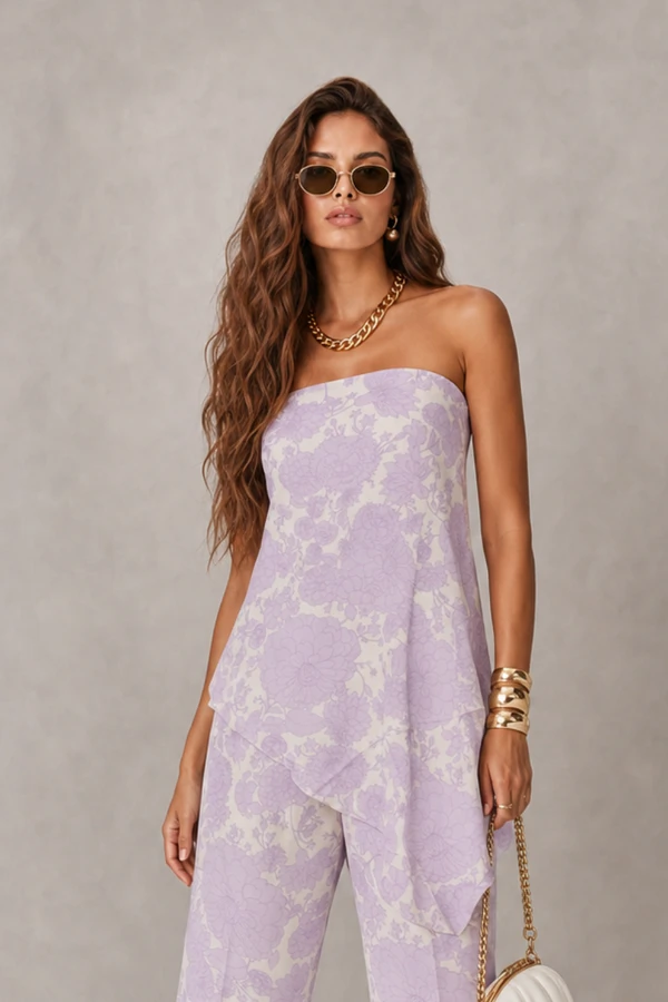 Conjunto blusa e calça estampado