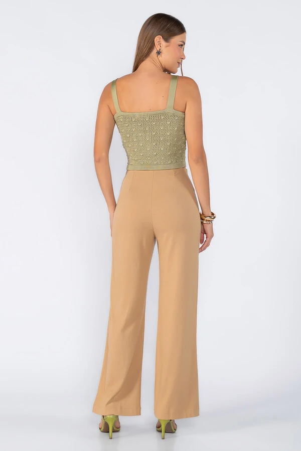 Cropped tricot texturizado