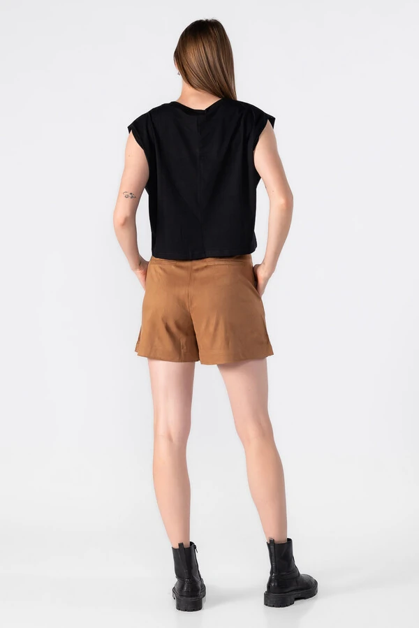 Blusa cropped muscle tee