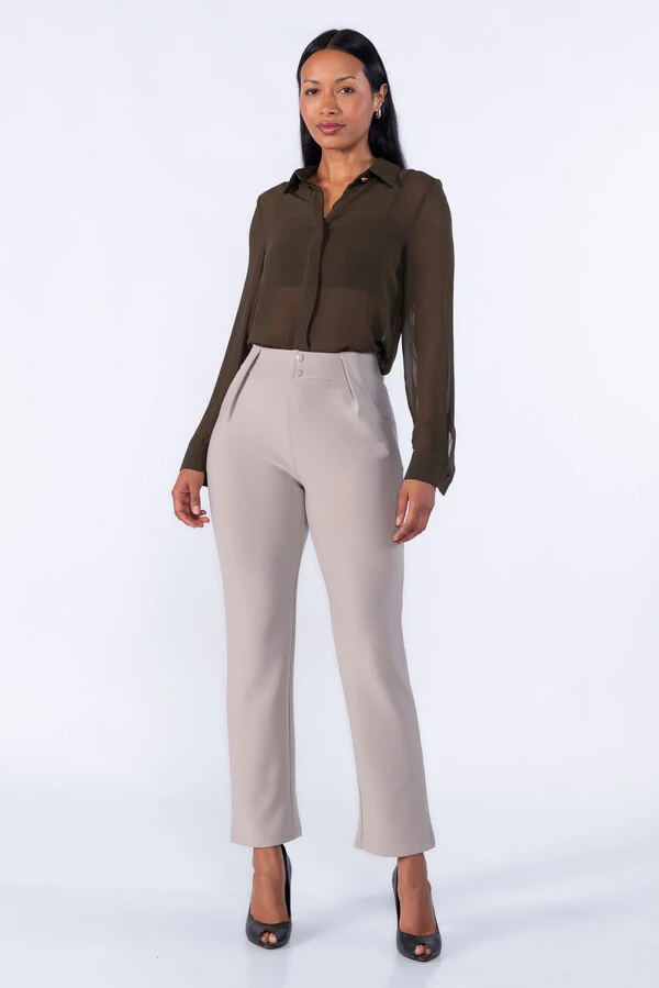Calça Pregas Cos