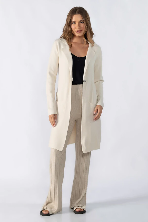 Calça tricot texturizada