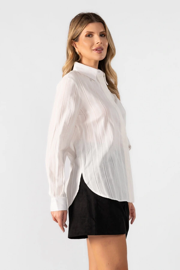 Camisa algodao manga longa