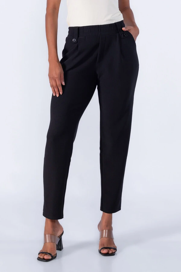 Calça Elástico no Cos com Pregas