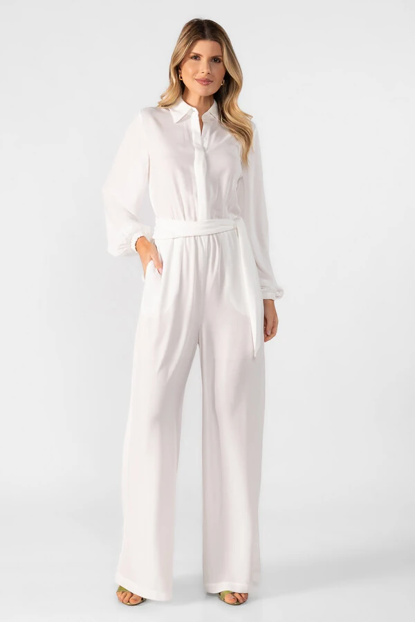 Macacao alfaitaria com faixa