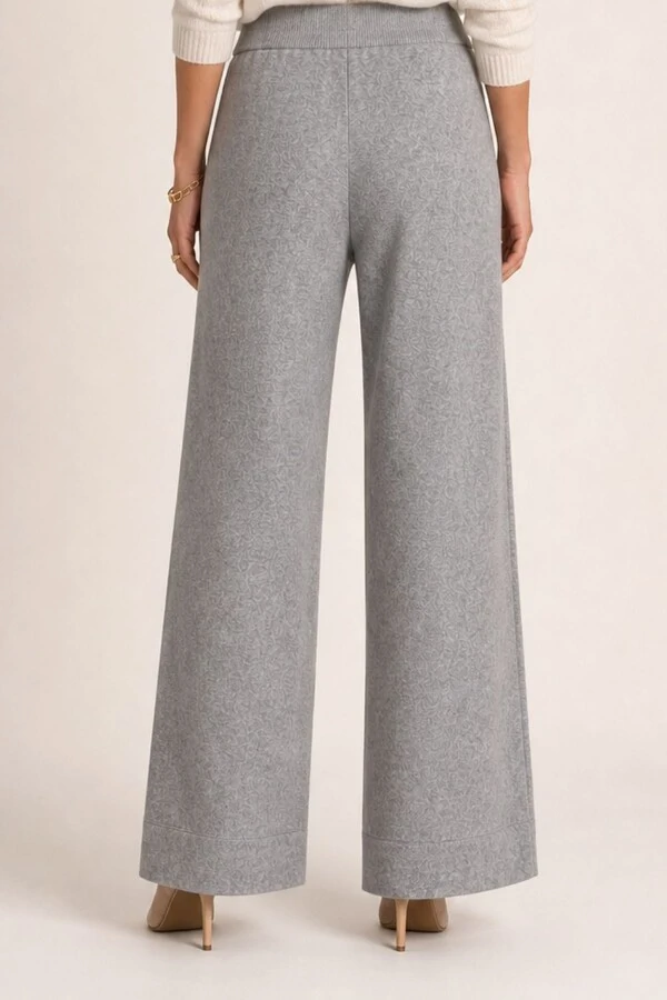 Calça reta leve com amarração