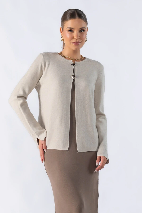 Cardigan com dois botões