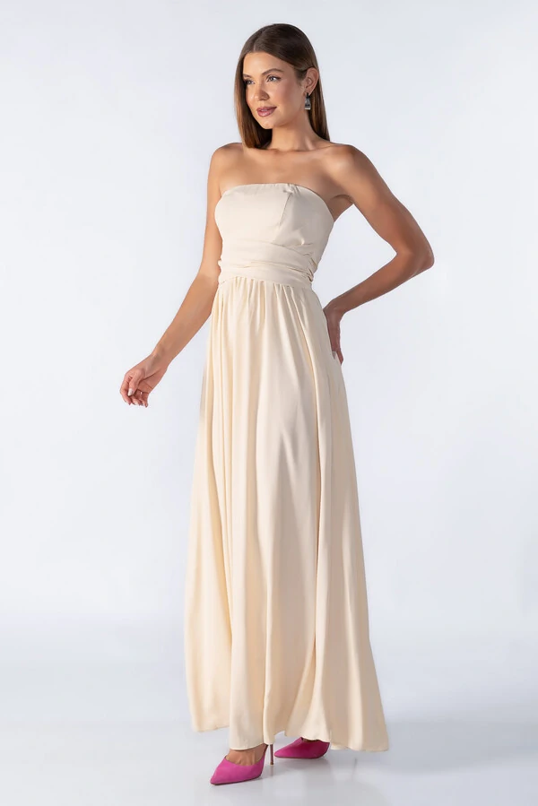 Vestido longo tomara que caia