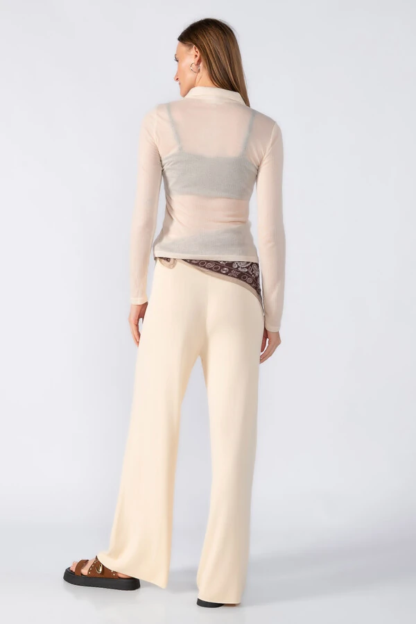 Blusa malha canelada