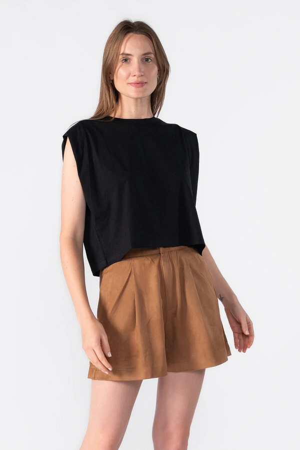 Blusa cropped muscle tee