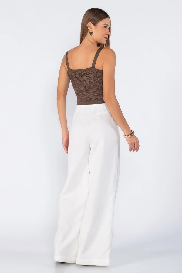 Cropped tricot texturizado