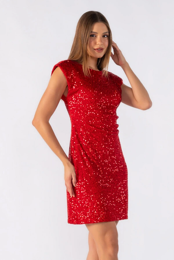 Vestido em paete decote costas