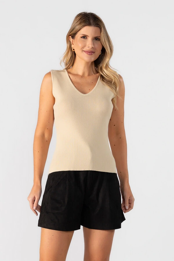 Blusa regata decote em v