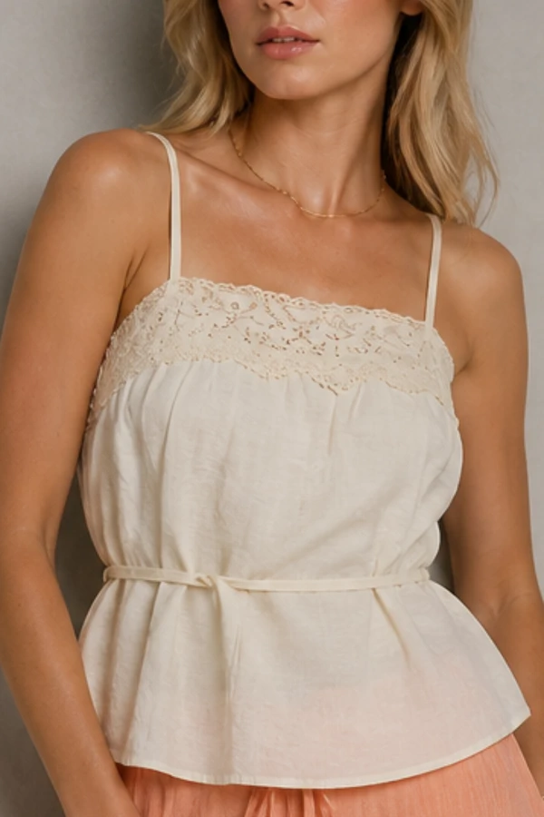 Blusa alcinha guippir
