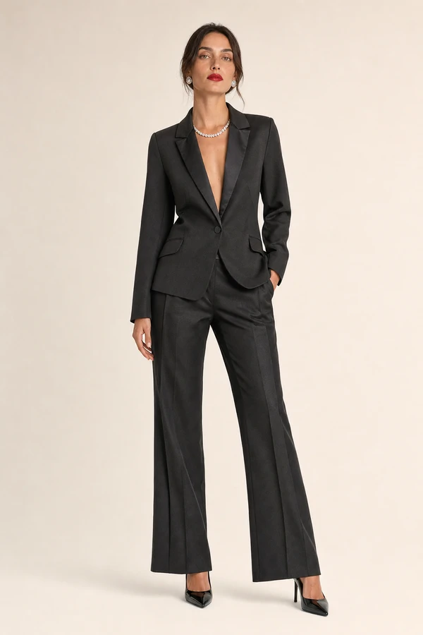 Blazer liso detalhe 7 botoes