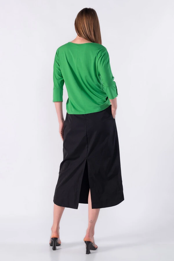 Blusa malha manga morcego